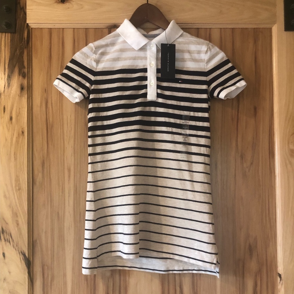 Tommy Hilfiger Women's Striped Polo, Relaxed Fit, Size XXS, Brand New
